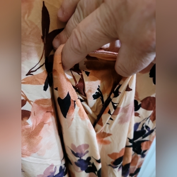 NWT Torrid Mini Super Soft Trapeze Dress 6 6X Floral Peach Pockets Stretch Knit - Picture 7 of 9